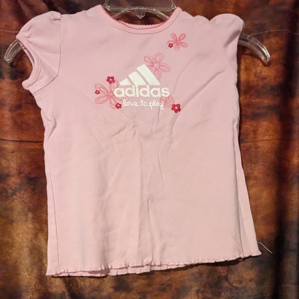 Two Adidas Pink Sleeveless T-shirts- 6X